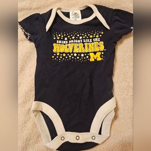 NWOT Michigan Wolverines one piece. Size:3-6M.